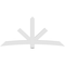Ekena Millwork Alberta Architectural Grade PVC Gable Bracket, 96"W x 44"H x 4"D x 6"F, 11/12 Pitch GBP096X44X0406ALB00 - alternate 3